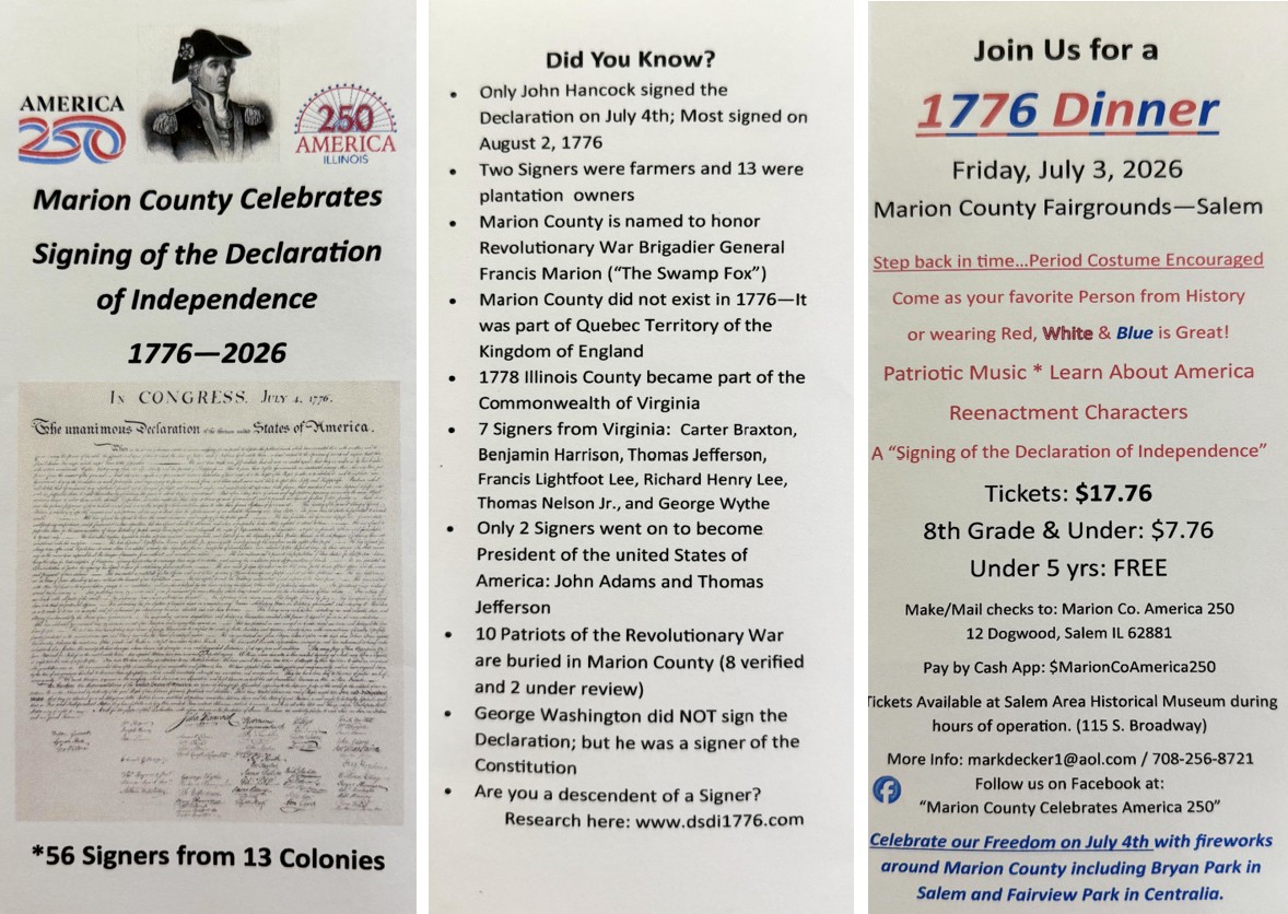 Flyer for the America 250 Event